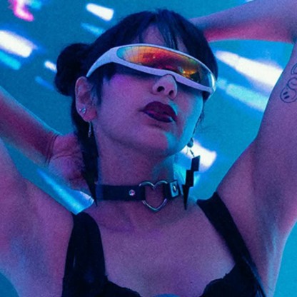 Spykay™ SG61011 One-piece Color Mirror Lens Monolens Cyclops Robotic Futuristic Narrow Y2K Punk Sunglasses - image 18