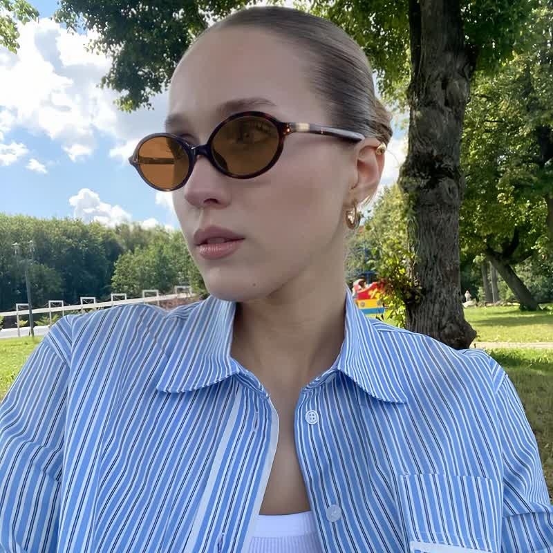 Spykay™ SG26663  Vintage Oval Frame Sunglasses - image 23