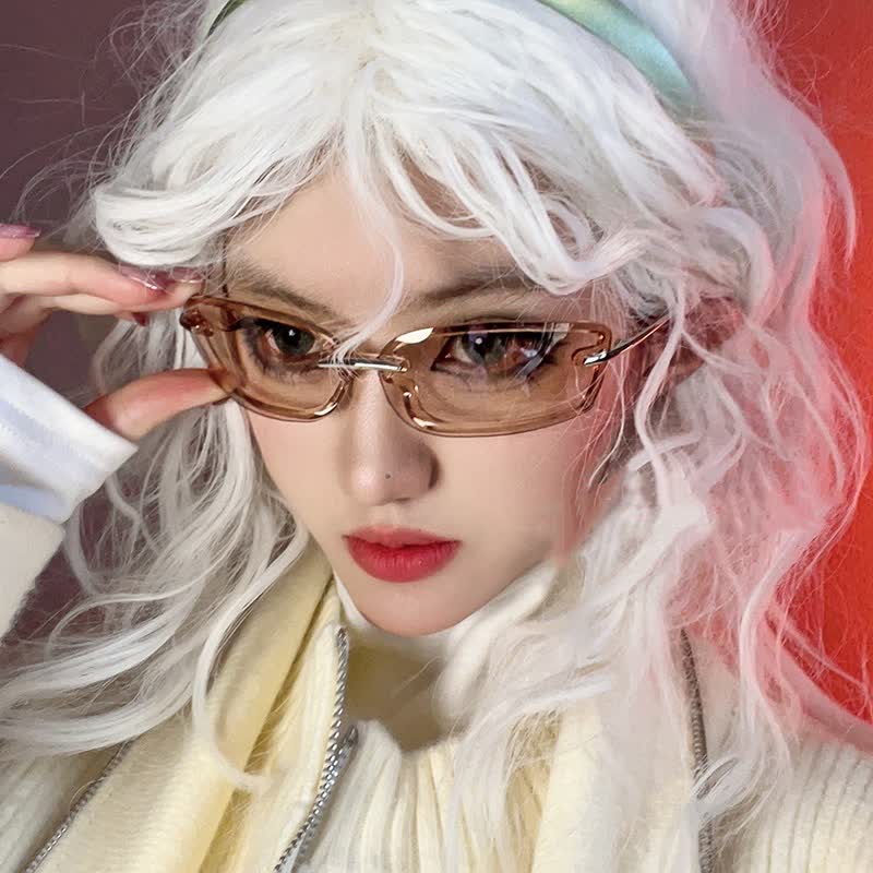 Spykay™ SG60850 Y2K Rimless Rectangle Frame Sunglasses - image 9