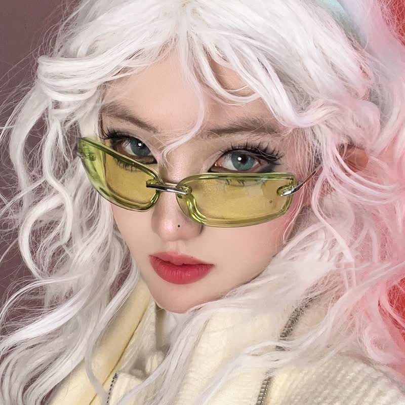 Spykay™ SG60850 Y2K Rimless Rectangle Frame Sunglasses - image 3