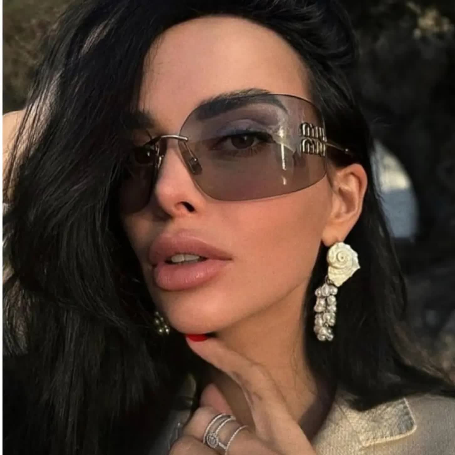 Spykay™ SG60676 Y2K Rectangle Frame Rimless Sunglasses - image 10