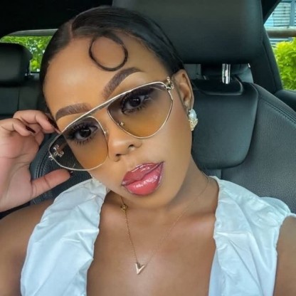 Spykay™ SG60906 Hollow-out Irregular Aviator Sunglasses - Grey/Yellow - image 24