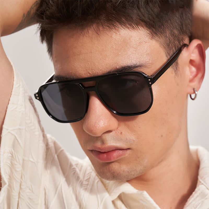 Spykay™ SG60735 Vintage Double Bridges Tinted Aviator Sunglasses - image 6