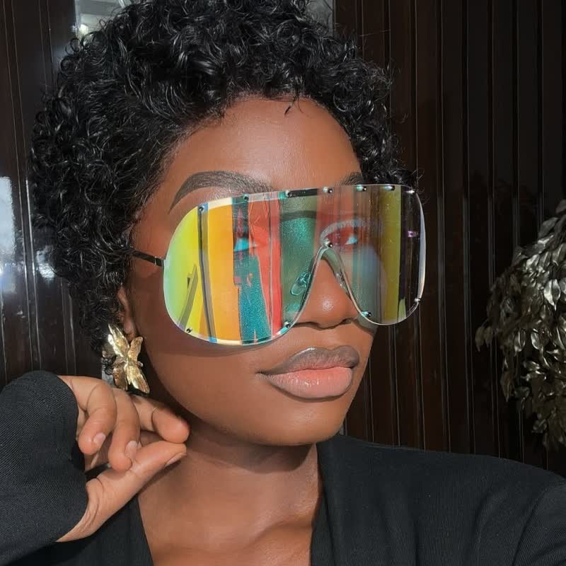 Spykay™ SG60757 Unisex Hipster One-piece Polarized Aviator Sunglasses - image 10