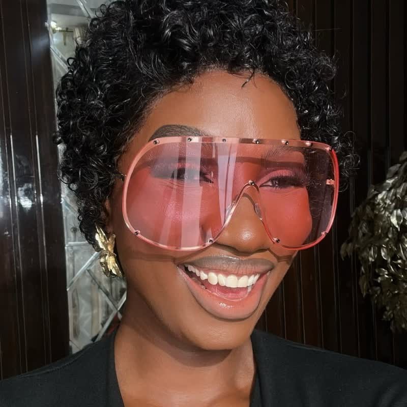 Spykay™ SG60757 Unisex Hipster One-piece Polarized Aviator Sunglasses - Pink - image 18