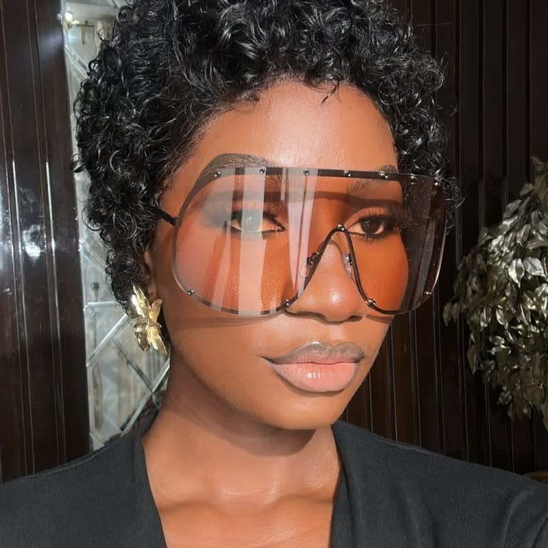 Spykay™ SG60757 Unisex Hipster One-piece Polarized Aviator Sunglasses - Brown - image 15