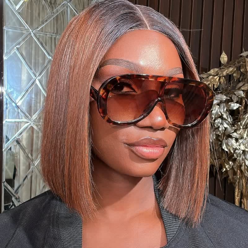 Spykay™ SG61001 Unisex Oversized One-piece Frame Aviator Sunglasses  - Tortoise Shell - image 8