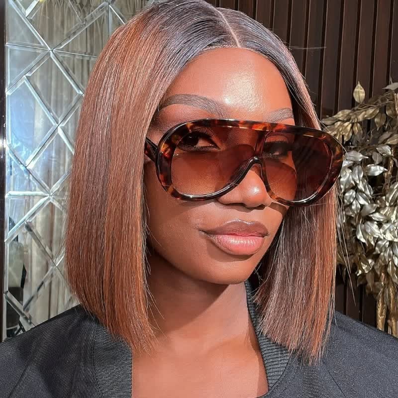 Spykay™ SG61001 Unisex Oversized One-piece Frame Aviator Sunglasses  - Tortoise Shell - image 8