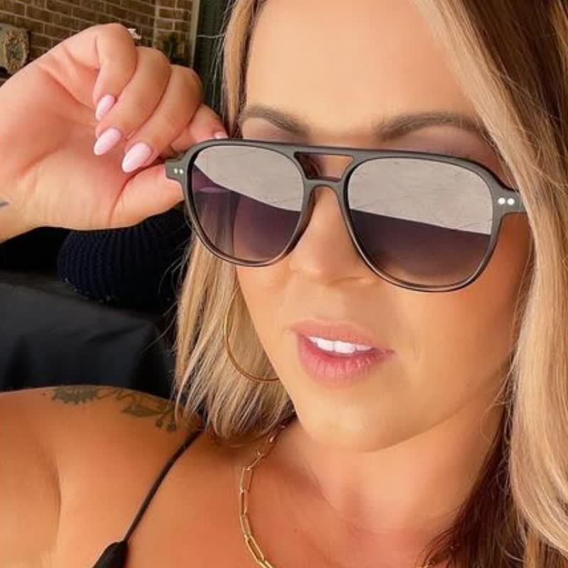 Spykay™ SG60736 Double Bridges Polarized Aviator Sunglasses - Black - image 1