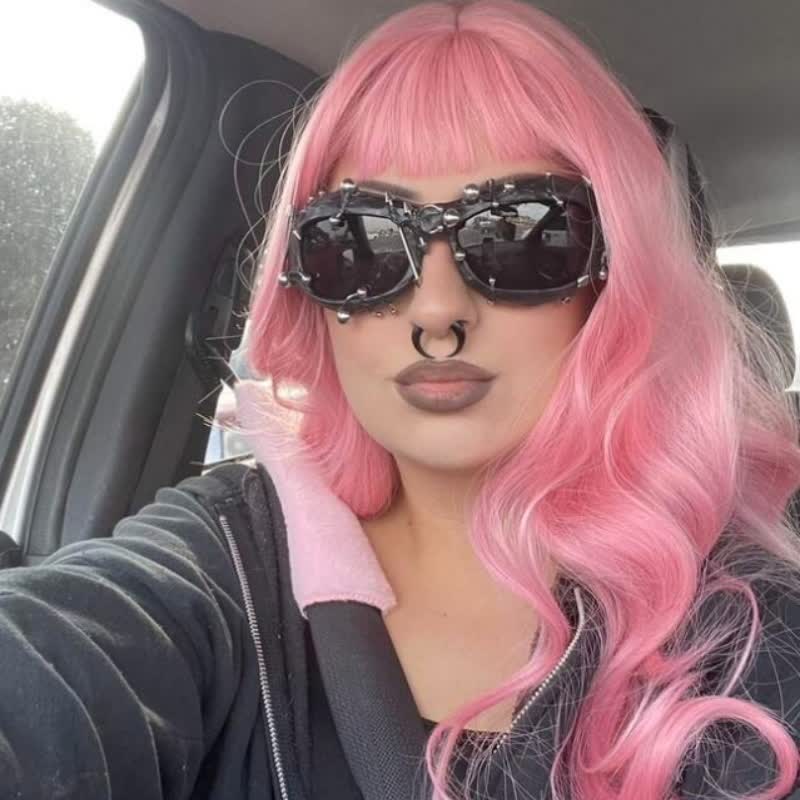 Spykay™ SG60924 CyberPunk Style Irregular Shaped Rivet Decor Sunglasses for Party - image 4