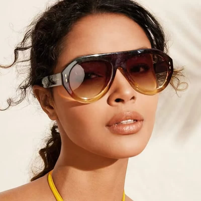 Spykay™ SG60756 Women's Hipster Aviator Sunglasses - Brown - image 6