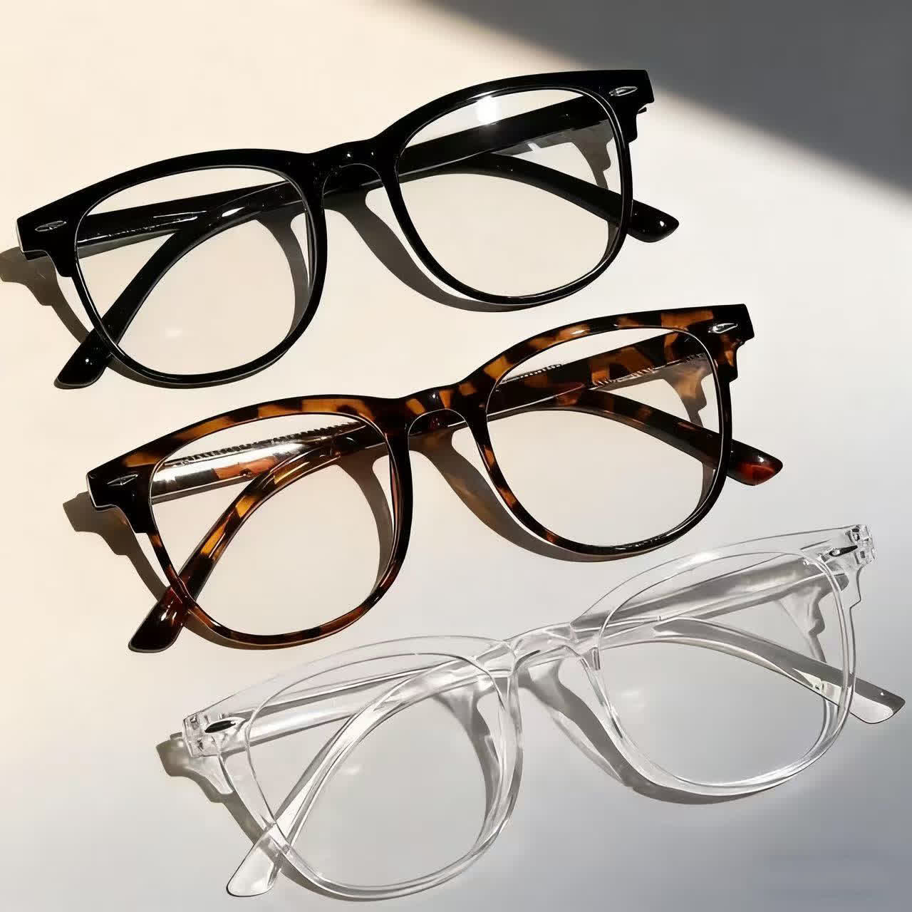 Spykay™ EG26666 Unisex Anti-blue Light Transparent Square Frames Simple Eyeglasses - image 2