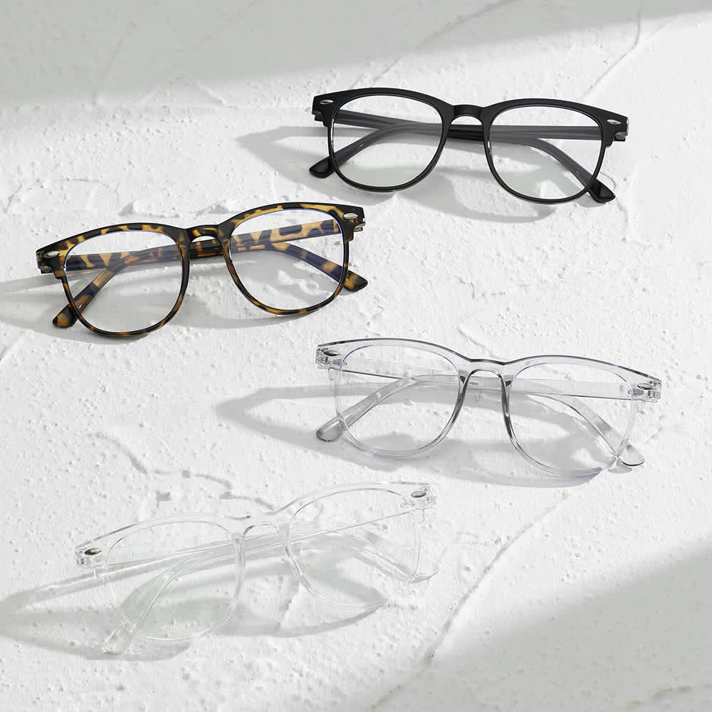 Spykay™ EG26666 Unisex Anti-blue Light Transparent Square Frames Simple Eyeglasses - image 3