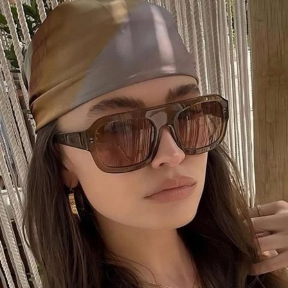 Spykay™ SG60920 Square Large Frame Trendy Sunglasses - Brown - image 35