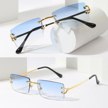 Spykay™ SG60922 Rectangle Frame Trendy Rimless Sunglasses - image 1