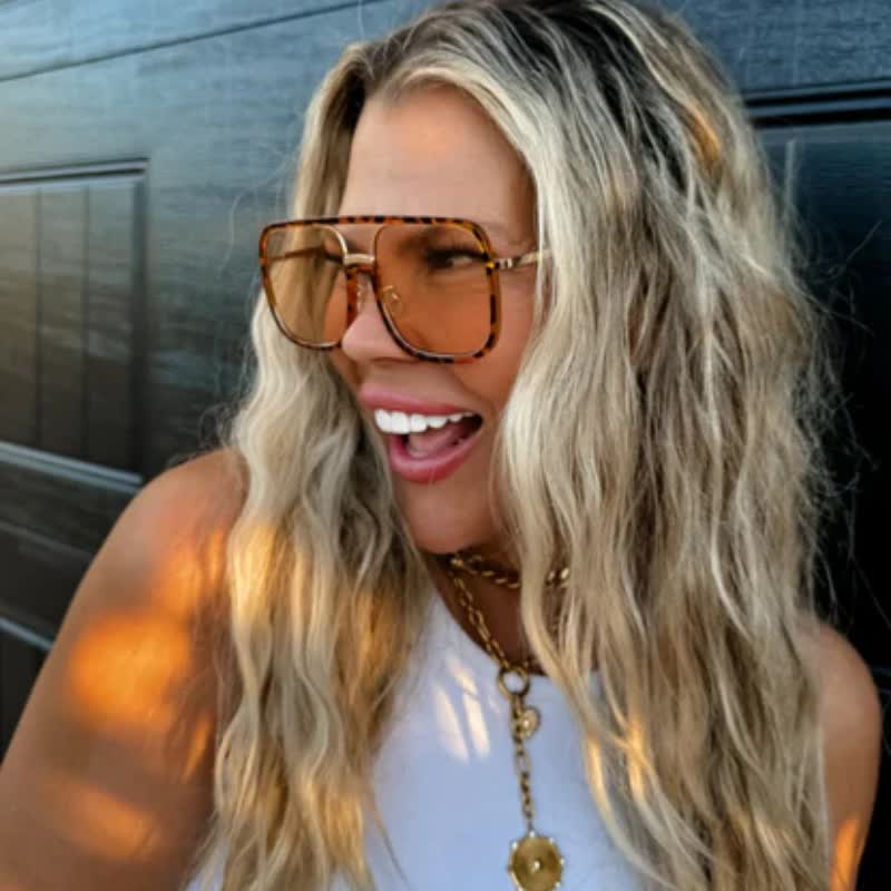 Spykay™ SG60732 Tortoise Pattern Flat Top Square Frame Double Bridges Sunglasses - image 4