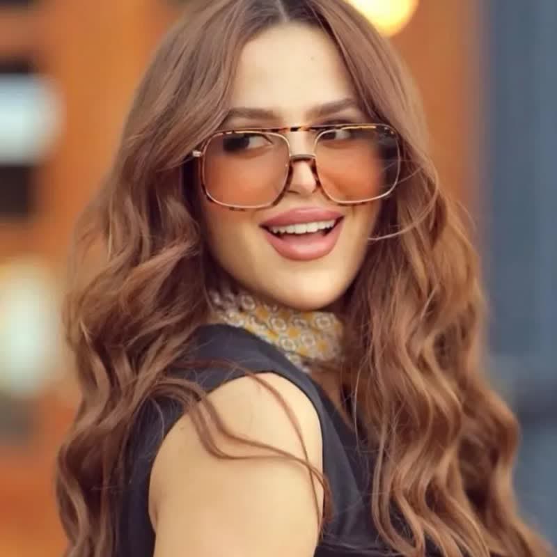 Spykay™ SG60732 Tortoise Pattern Flat Top Square Frame Double Bridges Sunglasses - image 3