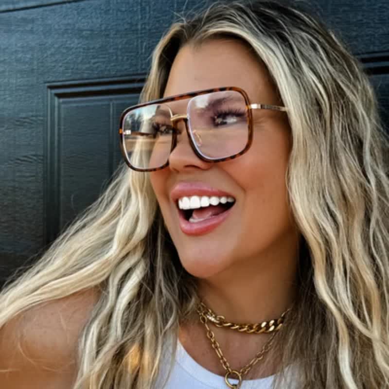 Spykay™ EG26683 Anti-blue Light Flat Top Square Frame Double Bridges Glasses - image 2