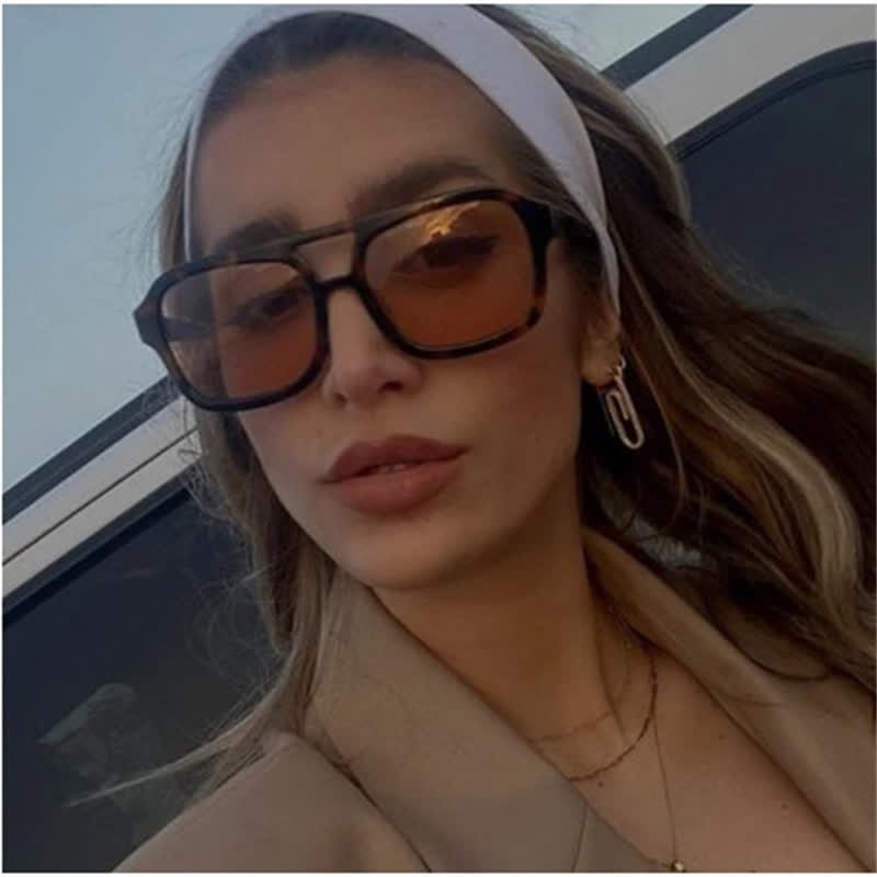 Spykay™ SG60718 Double Bridges Square Frames Retro-Vintage Sunglasses - image 32