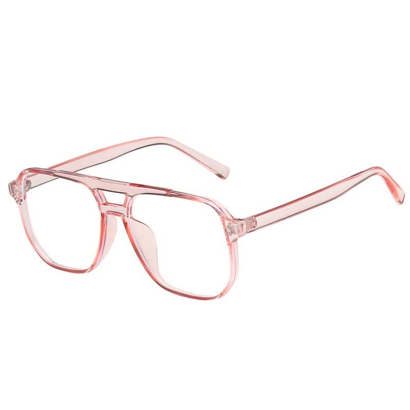 Spykay™ EG26676 Double Bridges Square Frames Anti-blue Light Eyeglasses - Pink - image 21