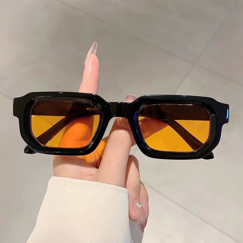 Spykay™ SG60700 Small Rectangle Frames Vintage Sunglasses - Black/Orange - image 7