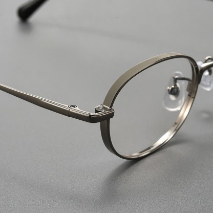 Spykay™ EG26933 Titanium Oval Frame Retro Anti-blue Light Glasses - image 8