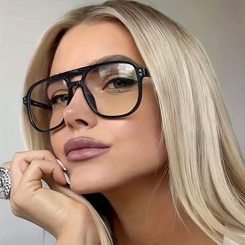 Spykay™ EG26676 Double Bridges Square Frames Anti-blue Light Eyeglasses - image 3