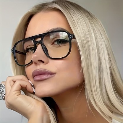 Spykay™ EG26676 Double Bridges Square Frames Anti-blue Light Eyeglasses - image 3