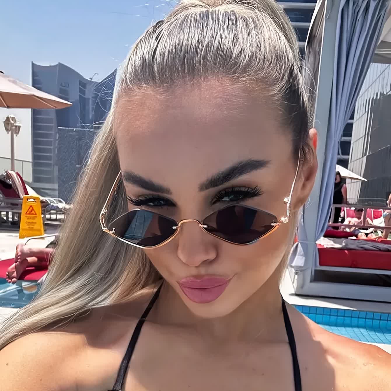 Spykay™ SG60868 Semi-Rimless Rhombus Small Frame Sunglasses - image 4