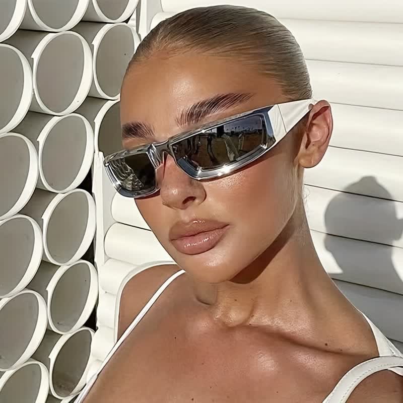 Spykay™ SG60926 Unisex Punk Y2K Fashion Sunglasses - Silver - image 1