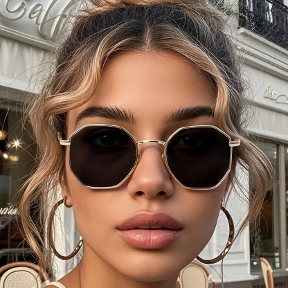 Spykay™ SG60977 Hipster Geometric Frame Metal Retro Sunglasses - image 5