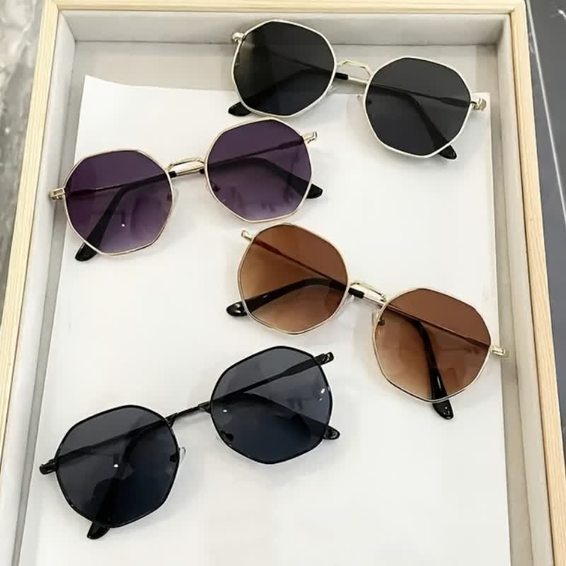 Spykay™ SG60977 Hipster Geometric Frame Metal Retro Sunglasses - image 13