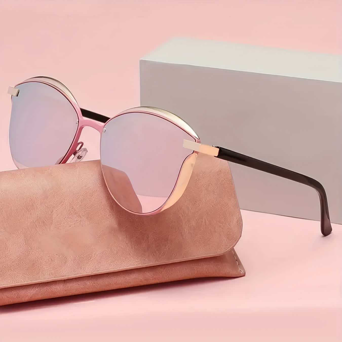 Spykay™ SG60950 Polarized Vintage Round Frame Mirror Lenses Trendy Sunglasses - image 1