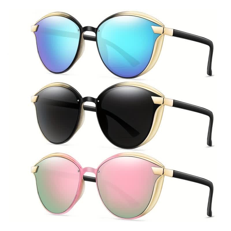 Spykay™ SG60950 Polarized Vintage Round Frame Mirror Lenses Trendy Sunglasses - image 19
