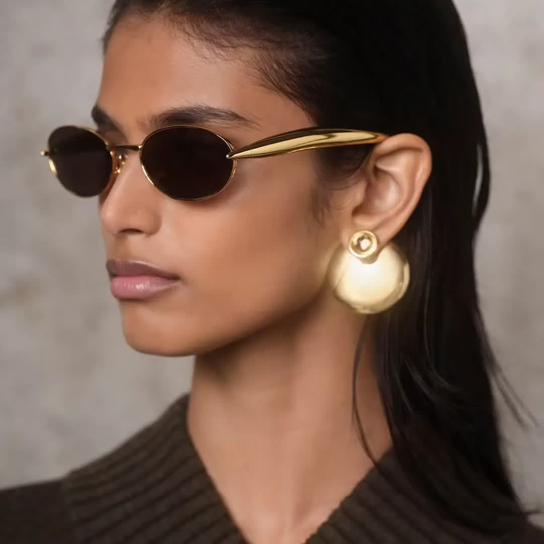 Spykay™ SG61050 Unisex Vintage Oval Frame Sunglasses - image 6