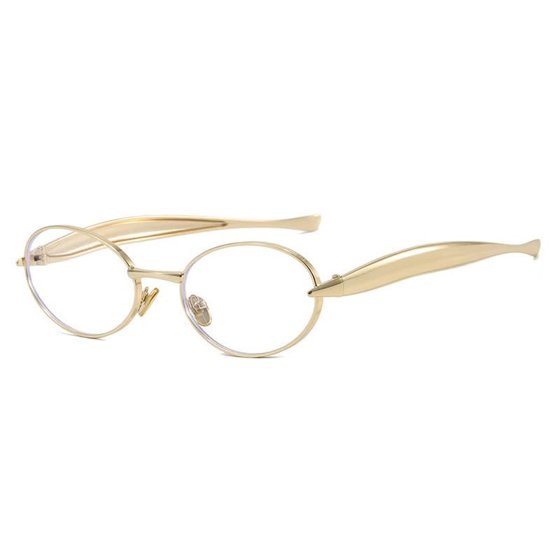 Spykay™EG26937 Unisex Vintage Oval Frame Glasses - Golden - image 2