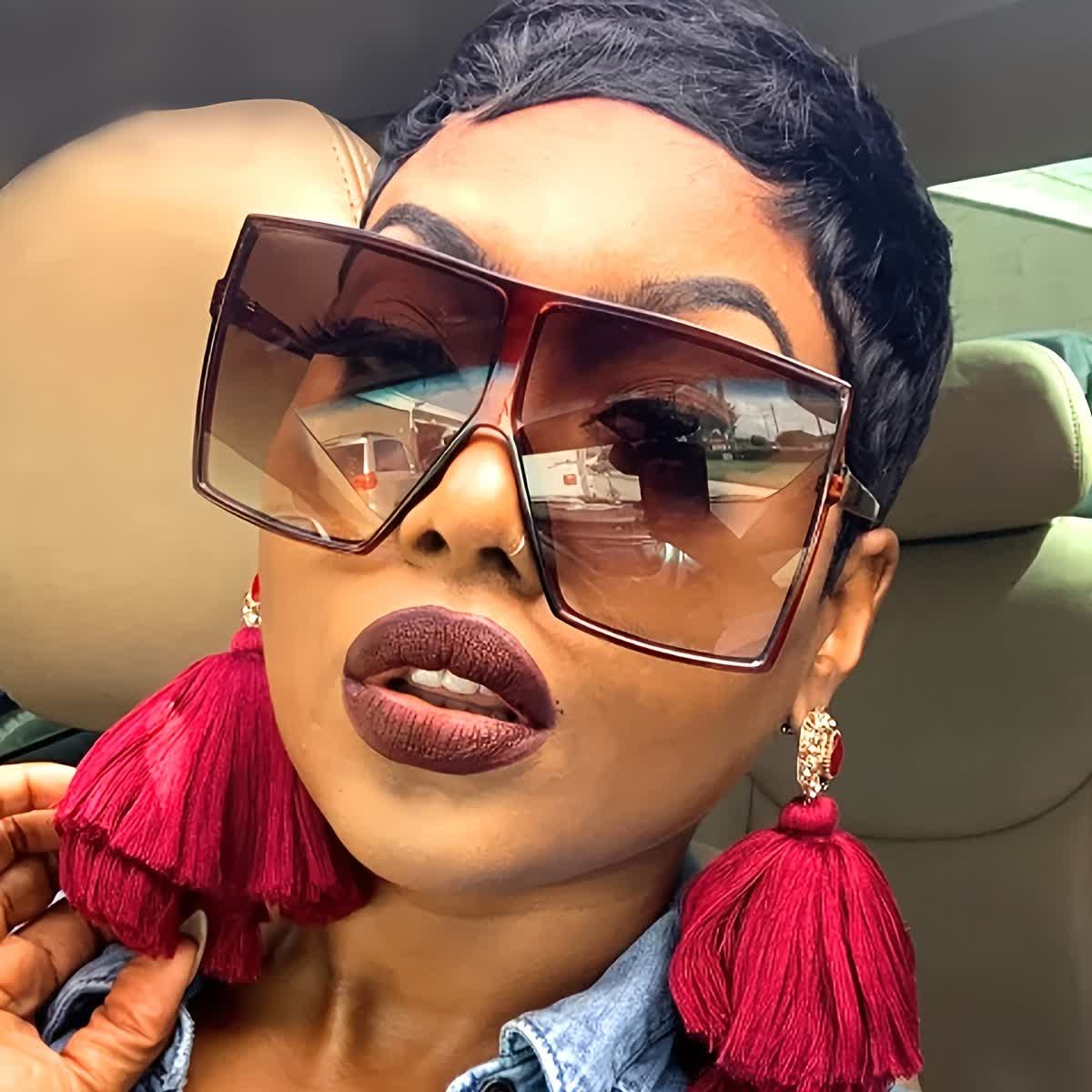 Spykay™ SG60998 Square Oversized Frame Fashion Sunglasses - Brown - image 26