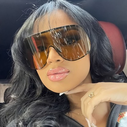 Spykay™ SG60757 Unisex Hipster One-piece Polarized Aviator Sunglasses - image 1