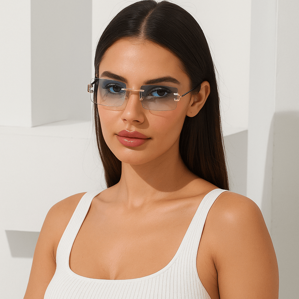Spykay™ SG60922 Rectangle Frame Trendy Rimless Sunglasses - image 3