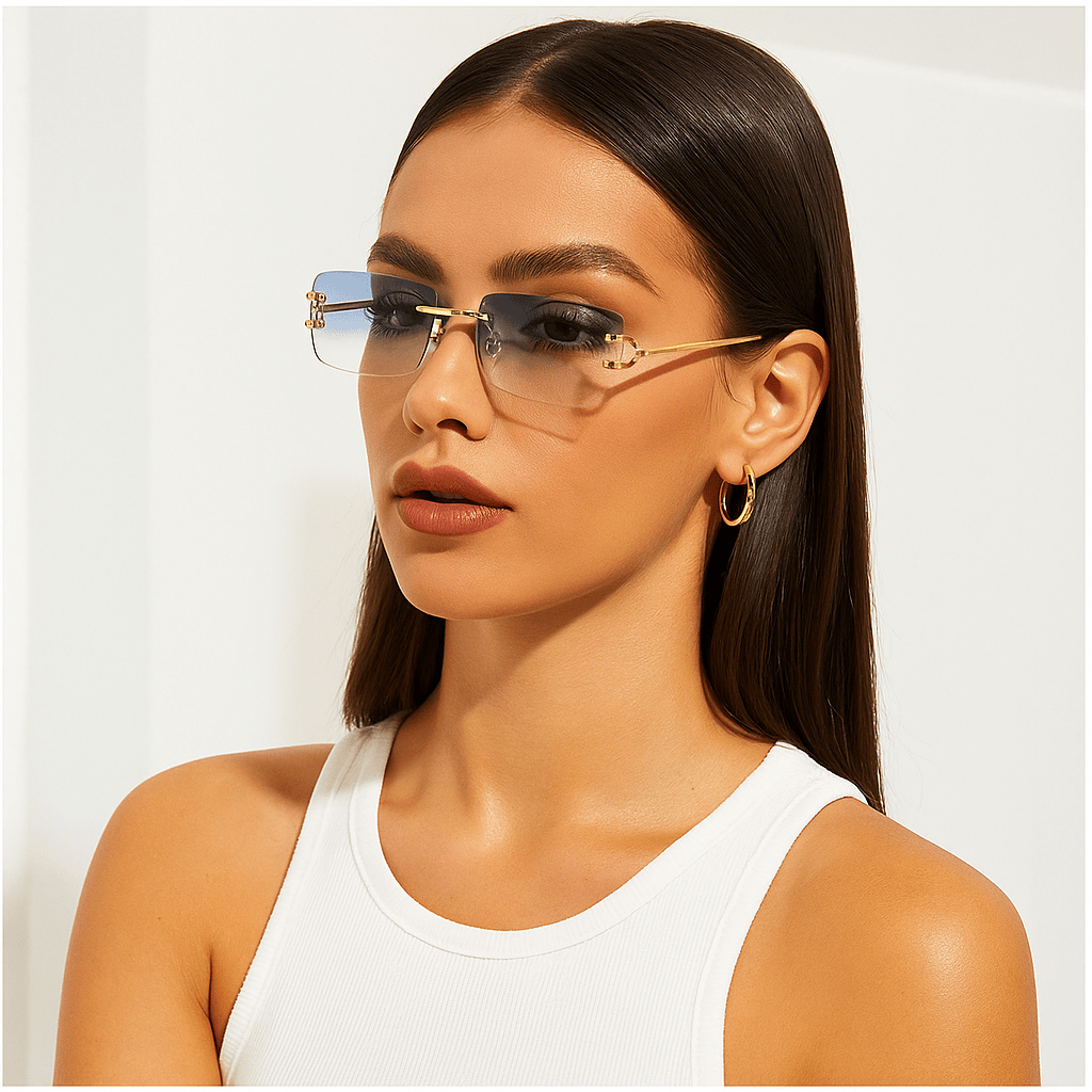 Spykay™ SG60922 Rectangle Frame Trendy Rimless Sunglasses - image 2
