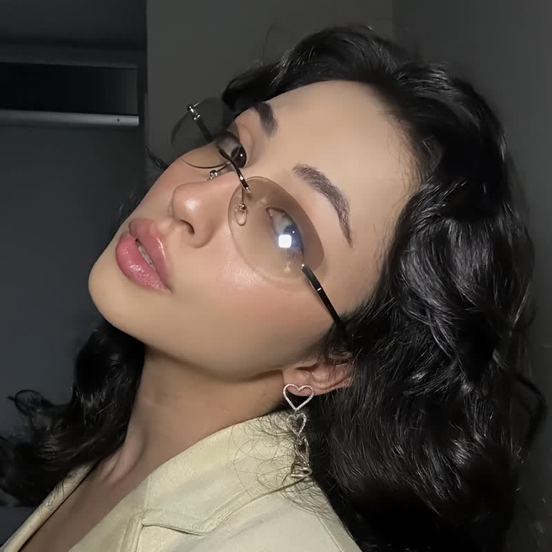 Spykay™ SG60667 Y2K Oval Frame Rimless Sunglasses - Silver - image 6