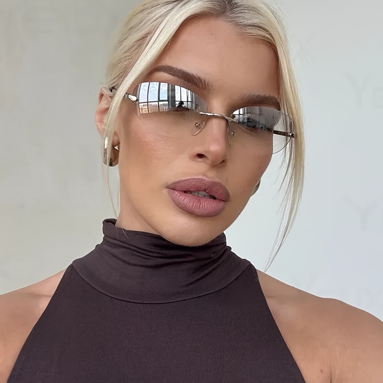 Spykay™ SG60667 Y2K Oval Frame Rimless Sunglasses - image 5
