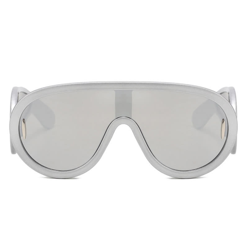 Spykay™ SG61002 Steampunk One-piece Frame Oversized Mirrored Sunglasses - image 24