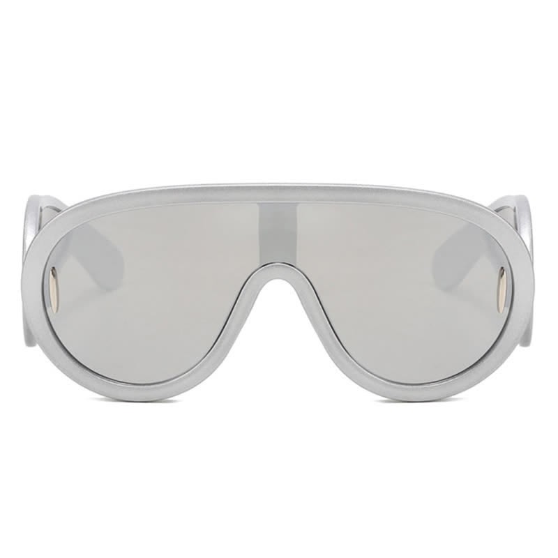 Spykay™ SG61002 Steampunk One-piece Frame Oversized Mirrored Sunglasses - image 24