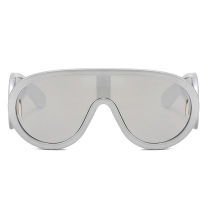 Spykay™ SG61002 Steampunk One-piece Frame Oversized Mirrored Sunglasses - image 24