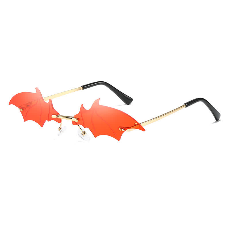 Spykay™ SG60992 Halloween Rimless Devil Vampire Bat Wing Sunglasses for Women Men - Red - image 10