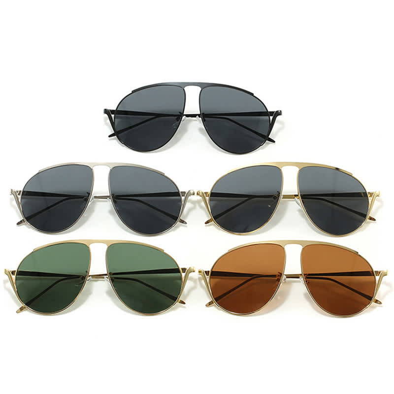 Spykay™ SG60914 Hipster Metal Temples Aviator Sunglasses