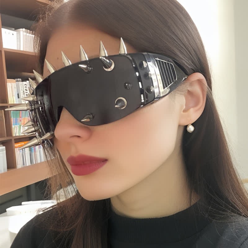 Spykay™ SG60834 Rivet Decor Y2K Cyberpunk Hipster Sunglasses - image 6