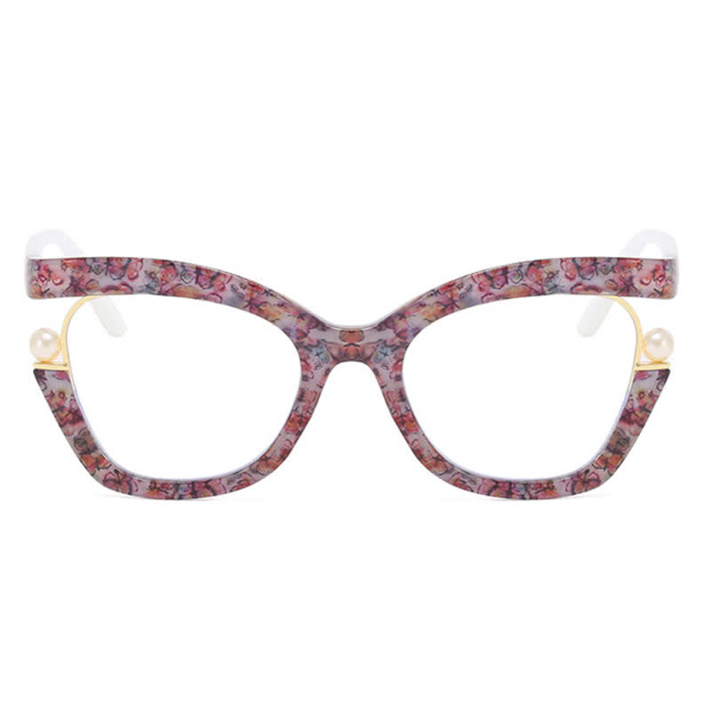 Spykay™ EG26758 Anti-blue Light Pearl Decor Irregular Oversized Eyeglasses - image 11