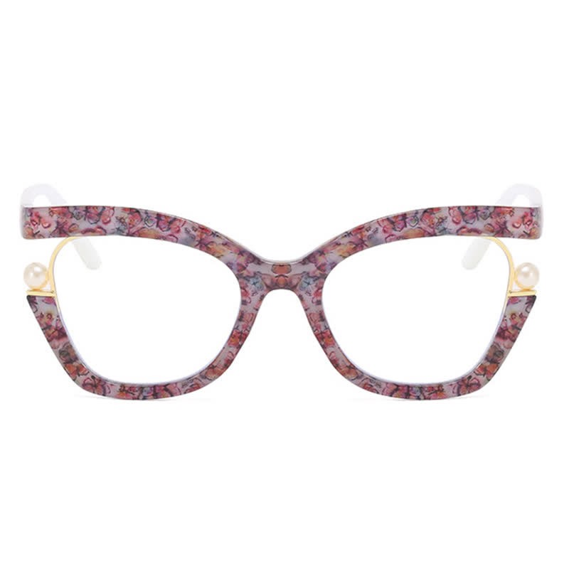 Spykay™ EG26758 Anti-blue Light Pearl Decor Irregular Oversized Eyeglasses - image 11